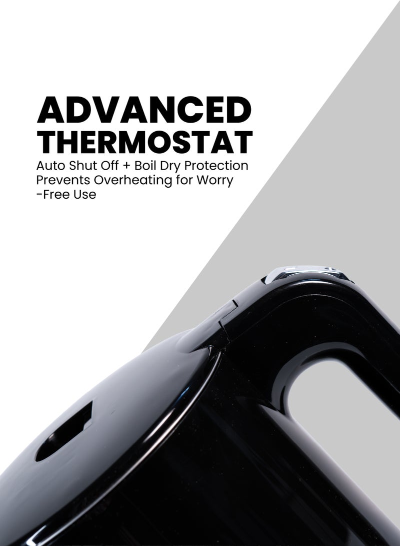 TEAM Electric Kettle, 1.7L Double‑Wall Stainless Steel Kettle | 1500W Fast Boil, Auto‑Off, Boil‑Dry Protection | Cordless BPA‑Free Hot Water Boiler - Image 5
